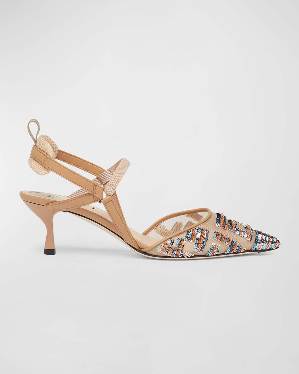 Colibri Sequin FF Sporty Slingback Pumps